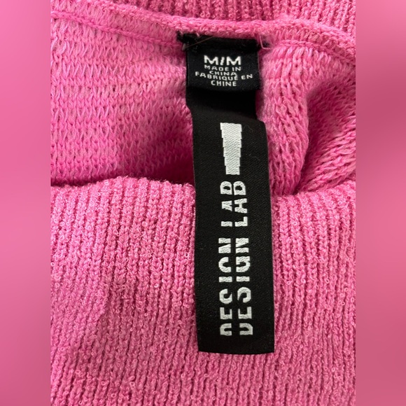 NWT Design Lab Crop Top/ Sweater / Pink - Picture 6 of 9